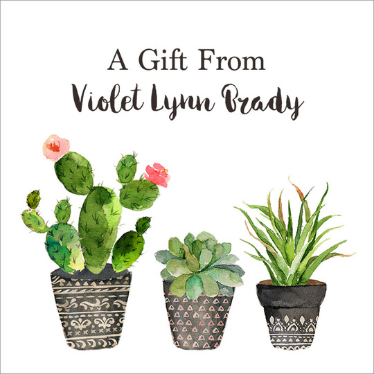 Southwest Potted Garden Square Gift Stickers